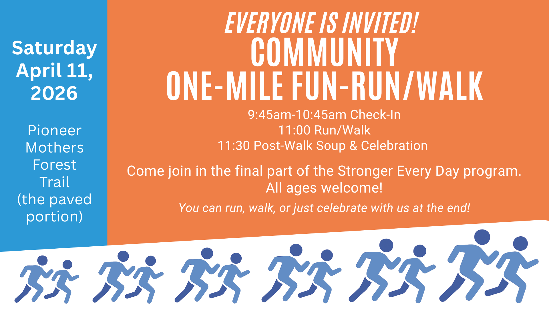 Stronger Every Day - Fun Run Walk Event details